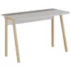 Masa de birou Pal melaminat, Alb, Mocha Mobiland  LUTON DESK - WHITE - LIGHT MOCHA 