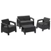 Set mobila de gradina Grafit KETER Corfu Set Graphite/Gray (223204) 
