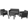 Set mobila de gradina Grafit KETER Orlando Set Graphite/Gray (226515) 