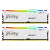 RAM  KINGSTON 32GB (KIT OF 2*16GB) DDR5-5600 FURY® BEAST DDR5 WHITE RGB EXPO, PC44800, CL36, 2RX8, 1.25V, AUTO-OVERCLOCKING, ASYMMETRIC WHITE LARGE HEAT SPREADER, DYNAMIC RGB EFFECTS FEATURING HYPERX INFRARED SYNC TECHNOLOGY, AMD® EXPO V1.0 AND INTEL® EX 