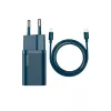 Incarcator  Baseus Baseus Super Si Quick Charger Type-C PD3.0 20W （With Baseus Cable Type-C to Lightning 1m), Blue 