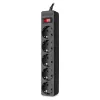 Prelungitor cu protectie  SVEN Surge Protector 5 Sockets, 1.0m, "SF-05E", Black 