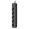 Prelungitor cu protectie  SVEN Surge Protector 5 Sockets, 1.8m,"SF-05E", Black 