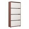 Tumba pentru incaltaminte  MOBILDOR LUX LEO 50 4 uși Wenge/White 