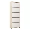 Tumba pentru incaltaminte  MOBILDOR LUX LEO 90 5 uși Sonoma/White 