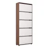 Тумба для обуви  MOBILDOR LUX LEO 90 5 uși Wenge/White 