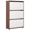 Tumba pentru încalțaminte  MOBILDOR LUX LEO Slim 50 3 uși 125x50x16 Wenge, White 