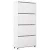 Тумба для обуви  MOBILDOR LUX LEO Slim 50 4 uși 164x50x16 Alb 