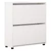Tumba pentru incaltaminte  MOBILDOR LUX LEO Slim 60 2 uși 86x60x16 Alb 