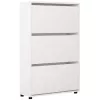 Тумба для обуви  MOBILDOR LUX LEO Slim 60 3 uși Sonoma/White 