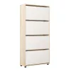Tumba pentru incaltaminte Sonoma, Alb MOBILDOR LUX Leo Slim 164x60x16  