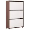 Тумба для обуви  MOBILDOR LUX LEO Slim 80 3 uși 125x80x16 Wenge, White 