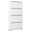 Тумба для обуви  MOBILDOR LUX LEO Slim 80 4 uși 164x80x16 Alb 