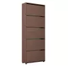 Tumba pentru incaltaminte  MOBILDOR LUX LEO Slim 80 5 uși Wenge 