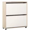 Тумба для обуви  MOBILDOR LUX LEO Slim 90 2 uși 86x90x16 Sonoma, White 