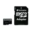 Card de memorie  VERBATIM 128GB microSD Class10 U3 UHS-I V30 + SD Adapter Pro U3 microSDXC, 600x, Read up to: 90MB/s, Write up to: 45MB/s 