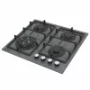 Plita incorporabila cu gaz 4 arzatoare, Arzator Wok, Sticla calita, Gri WOLSER WL-BRD 6402 GREY GLASS FFD 