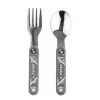 Set tacâmuri pentru copii 2 buc, Inox, Plastic, Gri Akuku A0100 