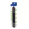 Prelungitor  GEMBIRD with USB charger, 5 sockets, 1.5 m, USB 2A, black 