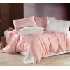 Lenjerie de pat 2 persoane, Poplin, Roz, Rosu Cottony Fluturi rosii pe roz / Lila 