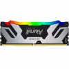 RAM  KINGSTON 24GB DDR5-6400 FURY® Renegade Silver  DDR5 RGB, PC51200, CL32, 1.4V, 1Rx8, Auto-overclocking, Symmetric SILVER Large heat spreader, Dynamic RGB effects featuring Kingston FURY Infrared Sync technology, Intel XMP 3.0 Ready (Extreme Memory Pr