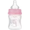 Biberon pentru benelusi  BabyOno 0402/02 cu tetina (roz) 120 ml. NEW 