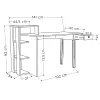 Masa de birou Alb, Moka deschis Showdeko  Loyd 141x60x73.5