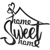 Decor  MLAND Sweet Home Metal Black 