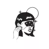 Декор  MLAND Metal wall art no:49 space girl 