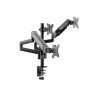 Держатель для монитора  GEMBIRD Table/desk 3-display mounting arm (rotate,tilt,swivel) 17”-27”,up to 7 kg,VESA:75x75,100x100