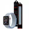 Bratara pentru ceas  AccExpert Apple Watch Nylon Loop Strap 42/44/45mm Light Blue 
