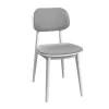 Scaun Alb, Gri DP Lula Stofa Malmo 90+White Legs 