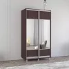 Dulap cu usi glisante Wenge MOBILDOR LUX Aron K1 240/60/220 