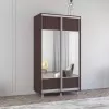 Dulap cu usi glisante Wenge MOBILDOR LUX Aron K1 250/60/220 