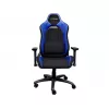 Fotoliu Gaming  TRUST GXT 714B Ruya - Black/Blue PU leather, 3D armrests, Class 4 gas lift, 90°-180° adjustable backrest, Strong and robust metal base frame, Including removable and adjustable lumbar and neck cushion, Durable double wheels, up to 195 c