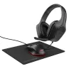 Игровые наушники  TRUST Tridox 3-IN-1 GAMING BUNDLE GXT 790 - Zirox lightweight headset, Felox illuminated mouse, and mousepad, Black 