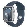 Smartwatch  APPLE Watch Series 9 GPS, 41mm Silver Aluminium Case with Storm Blue Sport Band - S/M,Model MR903 