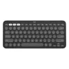 Клавиатура беспроводная  LOGITECH Pebble Keys 2 K380S, Compact, Low-profile, Fn keys, Multi-Device, Quiet Typing, 2xAAA, BT/2.4Ghz, EN, Graphite.  