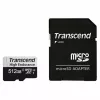 Карта памяти  TRANSCEND 512GB MicroSD (Class 10) UHS-I (U3),+SD adapter, "TS512GUSD350V" (R/W:95/45MB/s,Endurance) 