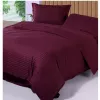 Lenjerie de pat 2 persoane Euro, Straipsatin, Bordo A.REMAX S.C.  Super Euro (Cerceaf pilota, Cearceaf pentru pat + 2 fete de perna) 