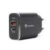 Зарядное устройство  HELMET Wall Charger USB/Type-C QC3.0 18W (Сable 3 in1), Black 