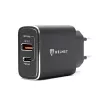 Зарядное устройство  HELMET Wall Charger USB/Type-C QC3.0 18W (Сable 3 in1), Black 