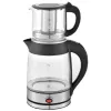 Электрочайник 1.8+0.8 l, 2200 W, Transparent, Inox Zilan ZLN4858 