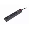 Сетевой фильтр  GEMBIRD SPG5-C-15, 5 Sockets, 4.5m, up to 250V AC, 16 A, safety class IP20, Black 