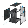 Carcasa fara PSU  GAMEMAX INFINITY, W/O PSU, DUAL TEMPERED GLASS, 1XUSB 3.0, 1XTYPE-C, DUST FILTER, BLACK 