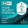 Antivirus  ESET Home Security ESSENTIAL 1 year. For protection 5 objects 