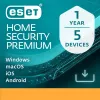 Antivirus  ESET Home Security Premium For 1 year. For protection 5 objects 