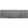 Tastatura  OEM HP 650 G4 650 G5 Silver ENG/RU Black Silver frame 