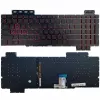 Клавиатура  OEM Asus FX504 FX505 FX705 FX80 FX86 series w/Backlit RGB w/o frame "ENTER"-small ENG/RU Black Original 