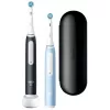 Periuta de dinti electrica Timer, Negru mat, Albastru glacial Oral-B Electric Toothbrush Braun iO3 